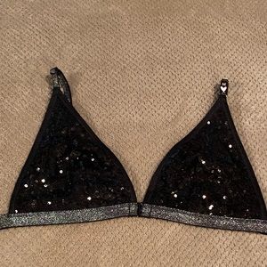 NWT Victoria’s Secret Beautiful Black Sequin Bra